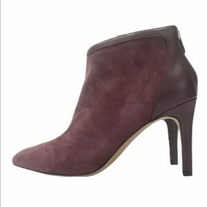 Adrienne Vittadini Burgundy Ankle Boots Size 8M